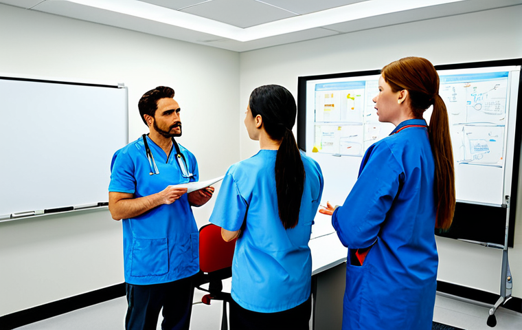 스포츠의학 직장 내 갈등 해결 방법 - Respectful Discussion**

"A diverse team of sports medicine professionals (doctor, physical therapis...