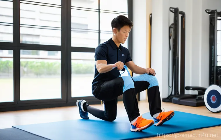 스포츠의학 분야의 자격증 취득 필수 조건 - A dedicated female Japanese physical therapist, wearing a clean, professional sports medicine unifor...