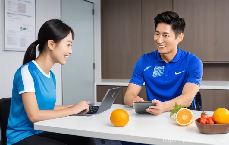 스포츠의학 분야의 자격증 취득 필수 조건 - A diverse group of young, aspiring sports medicine professionals, including male and female students...