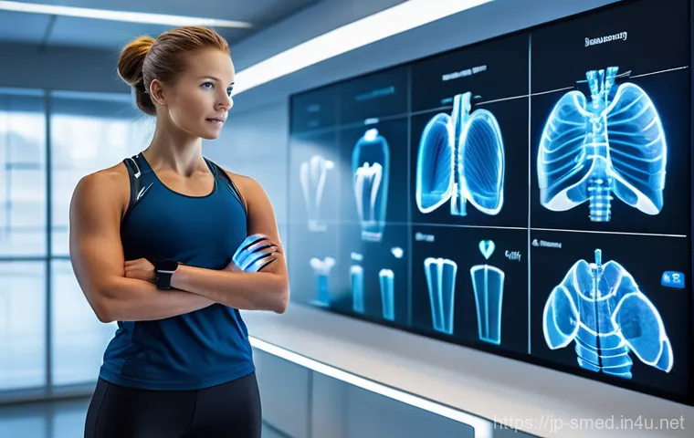 스포츠의학 직업 전망 - **Prompt:** A dynamic scene depicting a diverse team of sports medicine professionals – including a ...