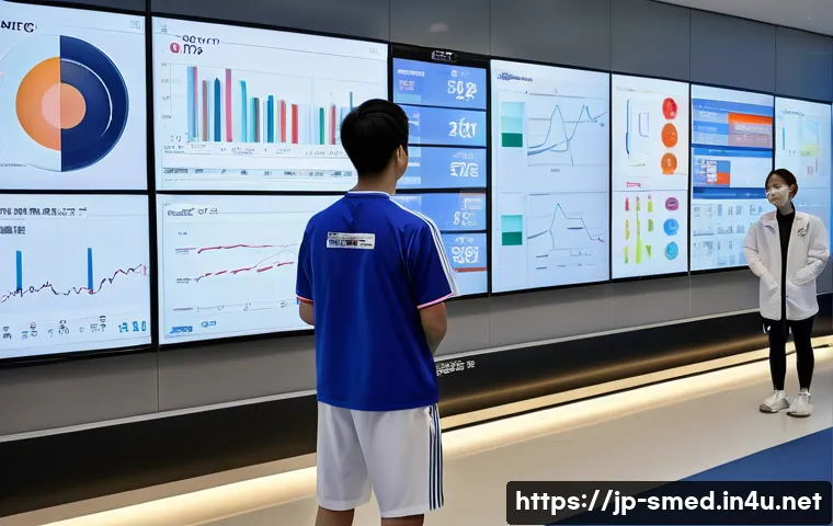 스포츠의학 전문가 업무 일기 - A modern sports medicine clinic scene in Japan, featuring a diverse group of Japanese athletes in th...
