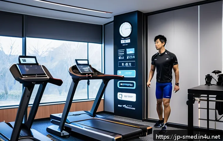 스포츠의학 직무에서 요구되는 능력 - A detailed scene inside a modern sports medicine clinic where a Japanese sports physiotherapist is a...
