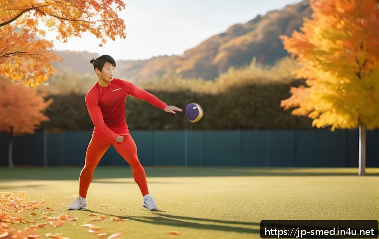 스포츠의학 전문가의 업무 수행 노하우 - A dynamic warm-up scene featuring a Japanese male athlete in modern athletic wear performing leg swi...